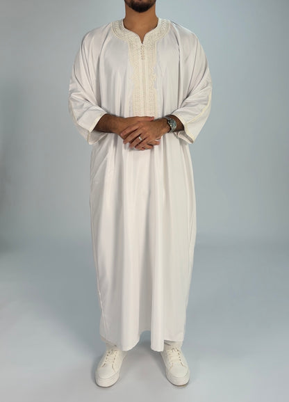 Signature Crystal White Gandoura