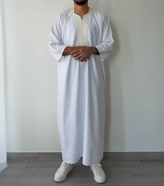 Signature Crystal White Gandoura